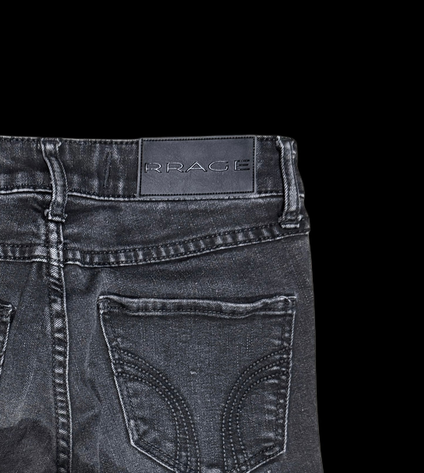 RRAGE Distressed Stacked Jeans