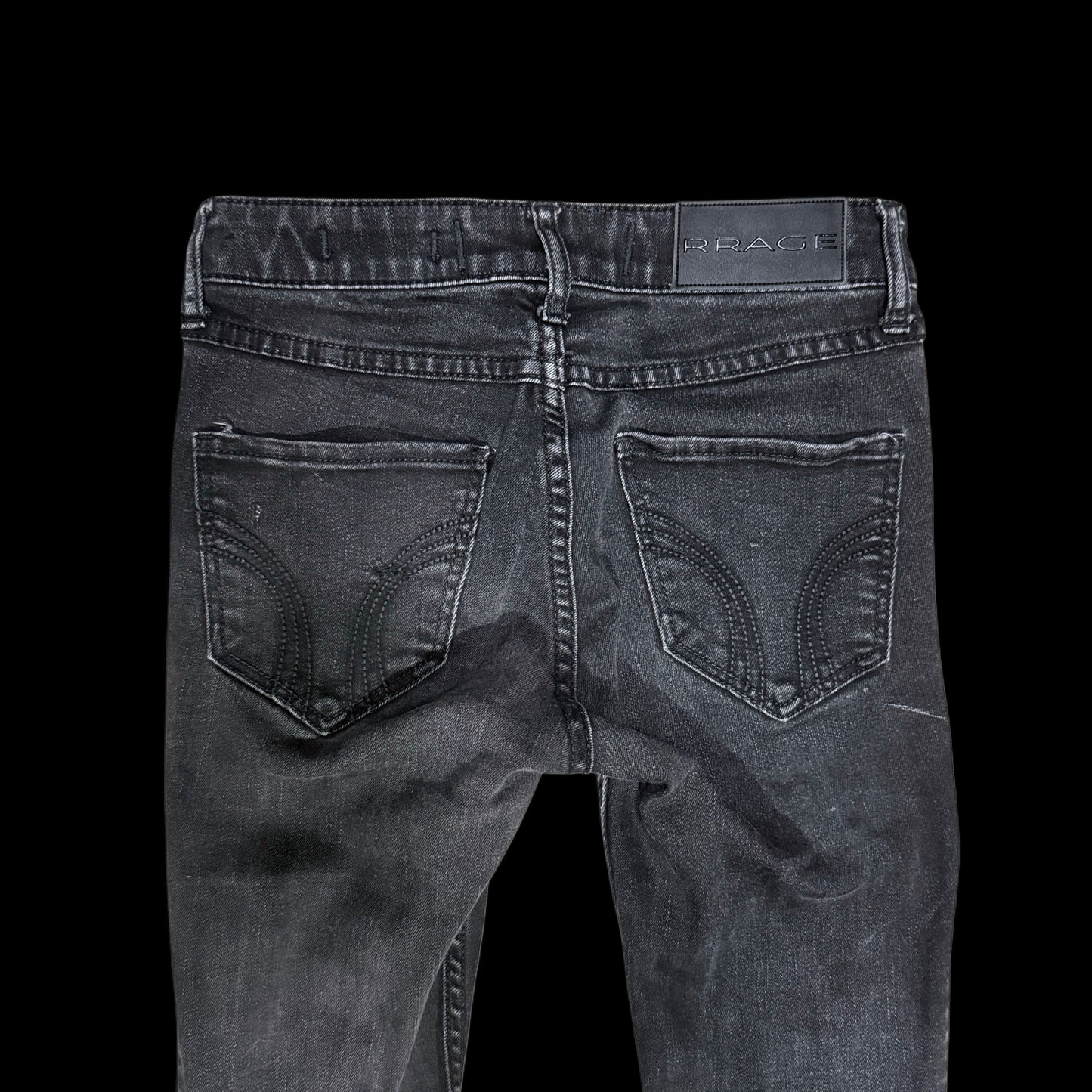 RRAGE Distressed Stacked Jeans